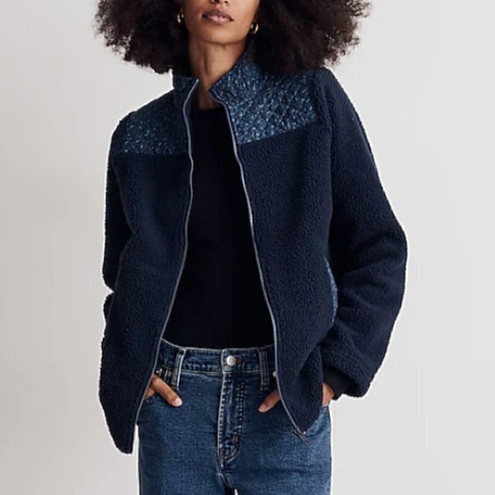 Madewell Sherpa Jacket Floral Extra Small